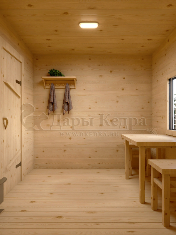 Каркасно-щитовая баня из кедра «Оптима»